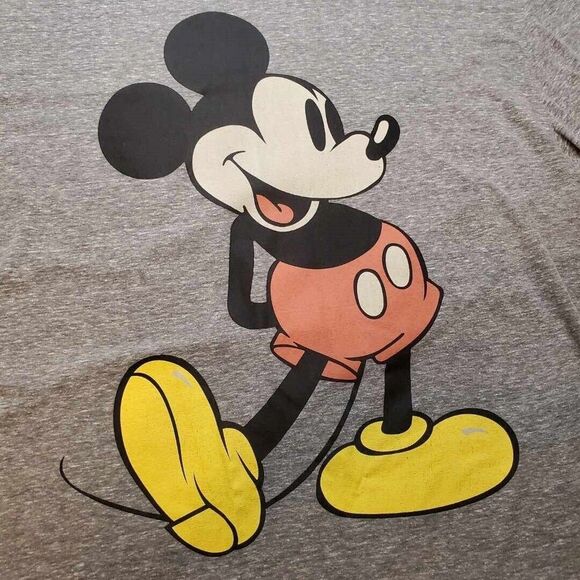 Mickey Mouse Disney T-Shirt Mens Large Gray Short Sleeve Graphic 42/44 - Picture 1 of 6